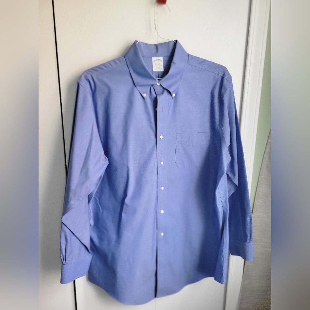 Mens Brooks Brothers Classic Blue Button-Down Shirt